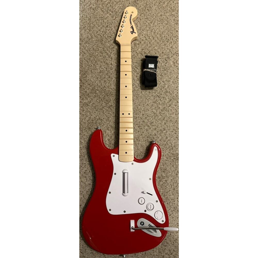 Cherry Red Fender Stratocaster Harmonix Rock Band 4 PS4 PlayStation 4 Rockband